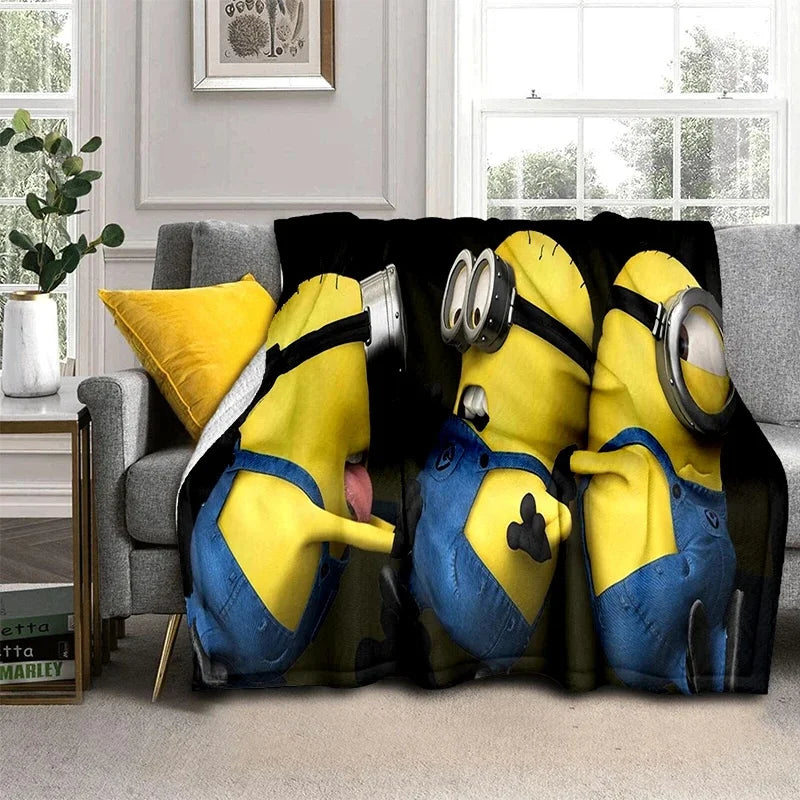 2025 Minions Flannel Blanket – Soft Cartoon Throw for Kids & Home - Image 17
