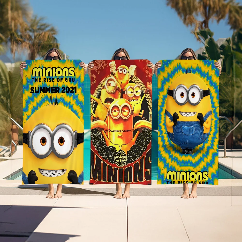 Cartoon Minions Microfiber Beach Towels - Quick Dry Towel