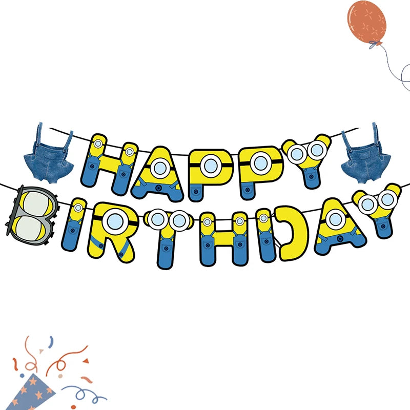 Minions Theme Kid Birthday Party Decoration Supplies - Image 7
