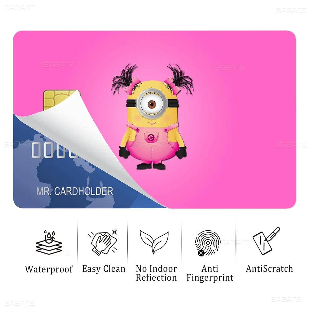 Cartoon L-Lovely Cute M-Minions Game Film Cover Sticker for Credit Card - Image 8