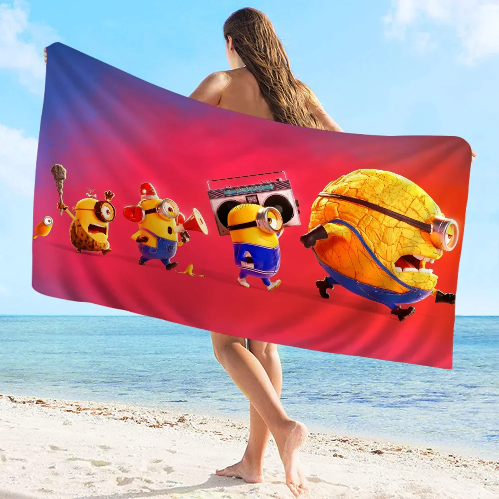 Cute Banana Minions Microfiber Beach Towel - Quick Dry & Absorbent - Image 3