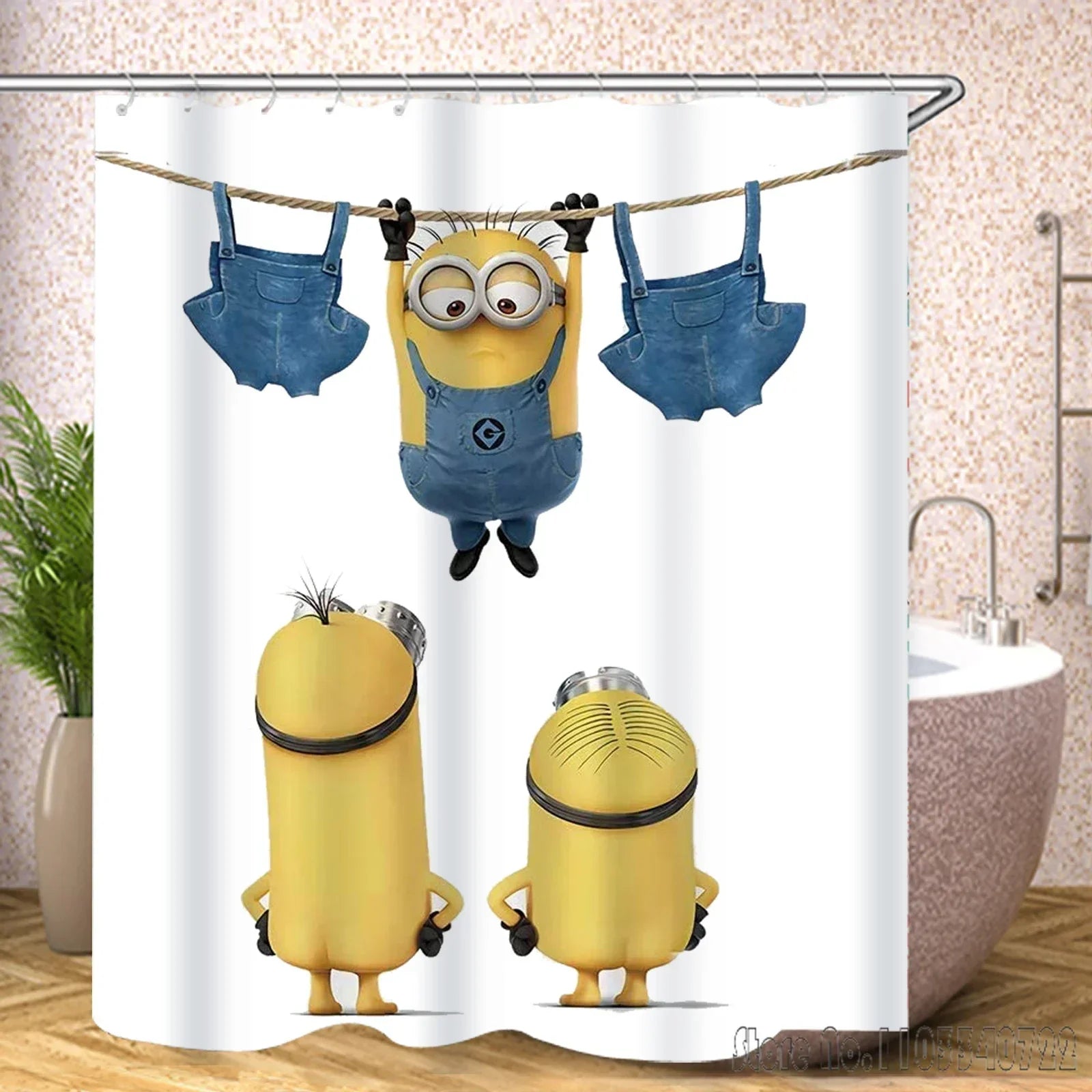 Miniso Minions Shower Curtain – Waterproof Cartoon Bathroom Decor