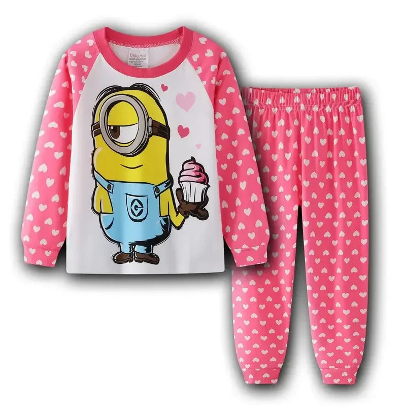 Despicable Me Minions Kids Pajama Set – 2-Piece Long Sleeve Sleepwear - Image 2