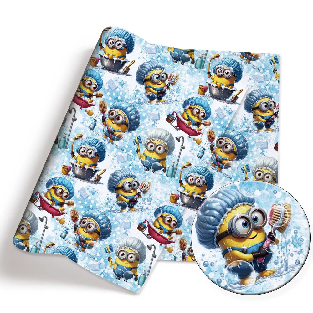 Minions Cotton Fabric – Cartoon Patchwork Textile for Sewing & Crafts - Image 2