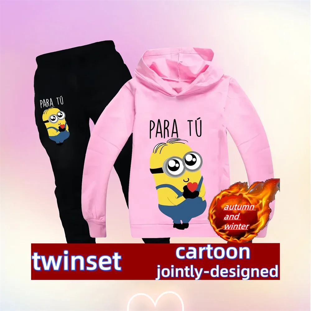 Minions Kids Hoodie & Pants Set – Autumn/Winter Kawaii Edition - Image 10