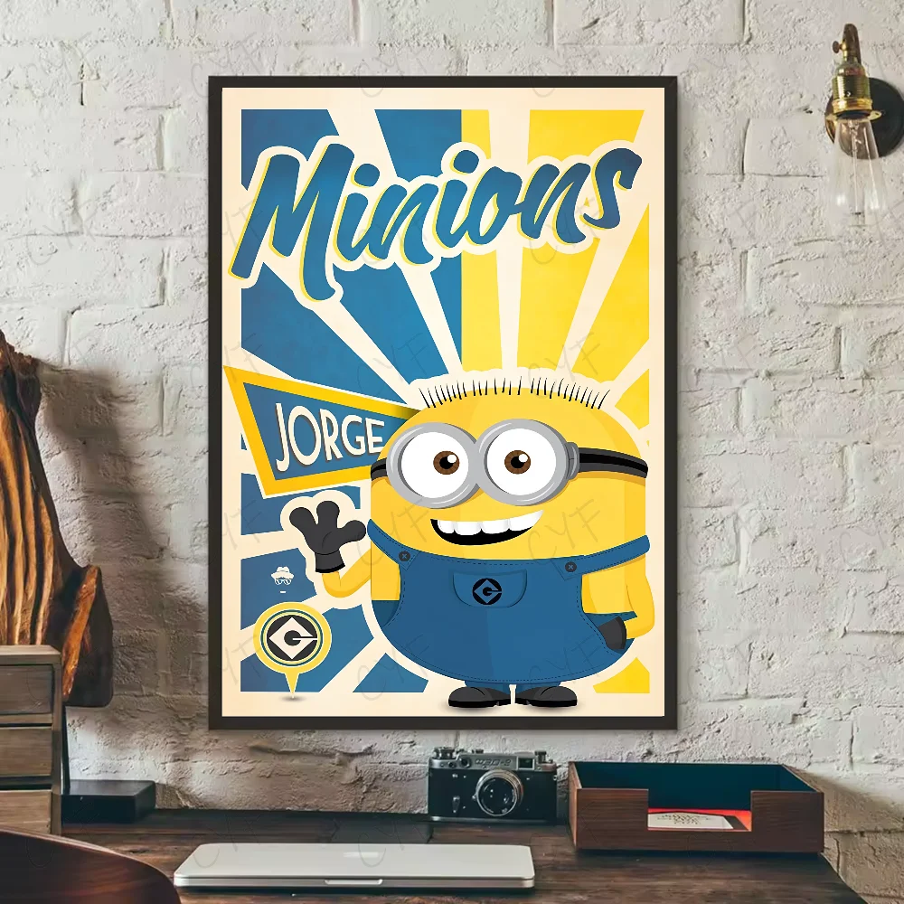 Cartoon M-Minions Cute Banana Poster Waterproof Wall Art Sticker - Image 5