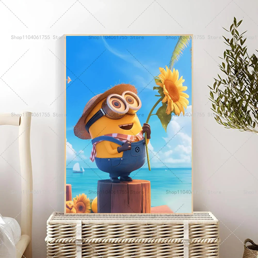 M-Minions Cartoon Cute Poster Self-Adhesive Art Sticker - Image 15