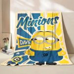 Minions Flannel Throw Blanket – Soft Winter Cartoon Blanket by MINISO