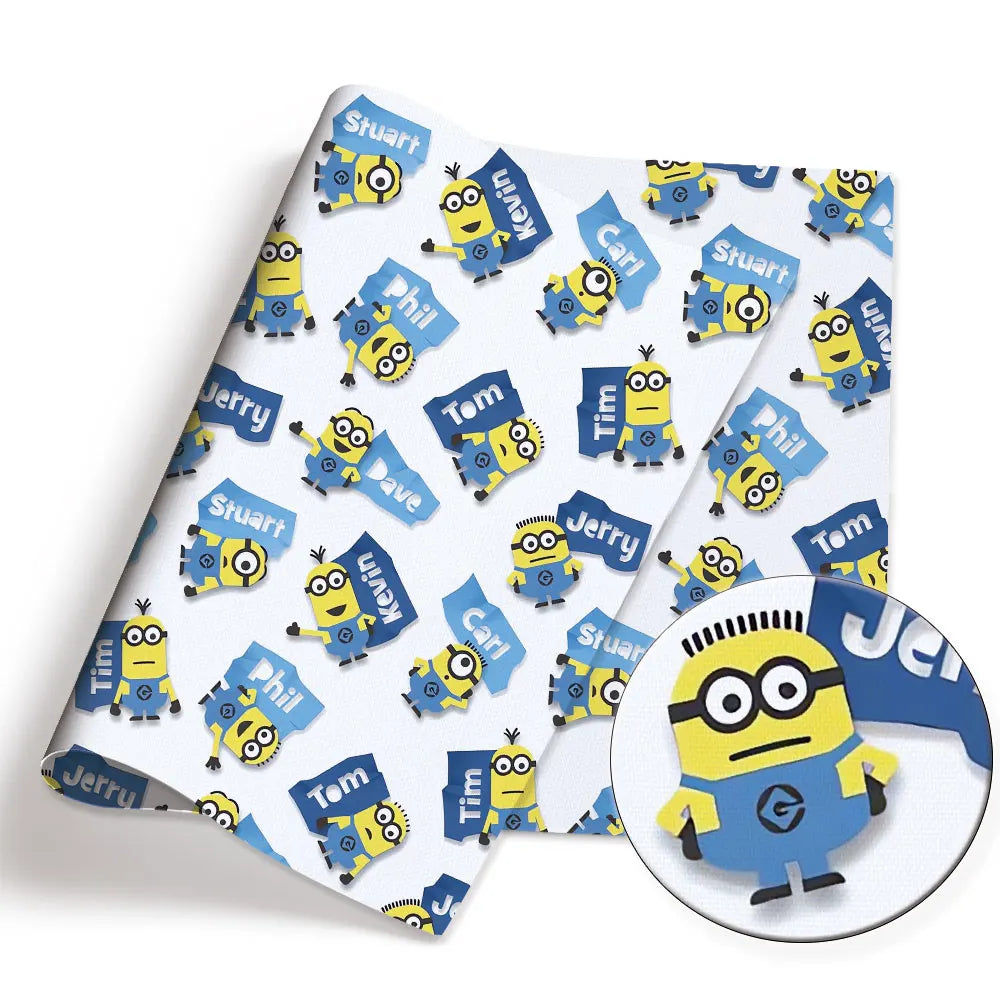Minions Cotton Fabric – Cartoon Textile for DIY Sewing & Crafts - Image 2
